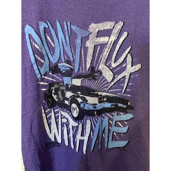 BACK TO THE FUTURE PURPLE T-SHIRT SZ S DON'T FLUX WITH ME - Picture 6 of 8
